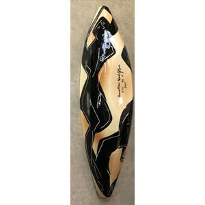 Abstract Handcrafted Art Ceramic Boat Bowl Signed  Jonathan Nash Glynn 1993 Nude